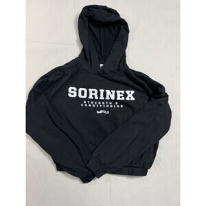 Sorinex Women's Cropped Hoodie Black Size Medium - Gym Training Sweatshirt